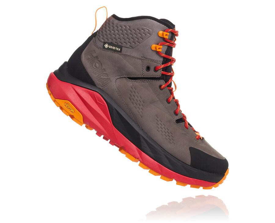 Botas De Montaña Hoka One One Hombre Marrom/Negros - Kaha Gore-Tex - TVPS31064